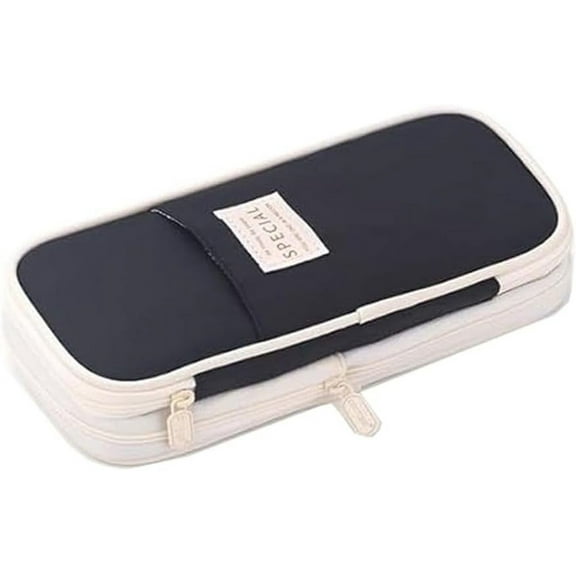 Colorful Large Storage Pencil Case Pen Bag with Zipper Big Capacity Pouch Organizer for Office Travel Holder Box