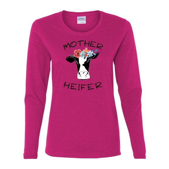 Mother Heifer Ladies Long Sleeve Shirt-Heleconia-xxxl