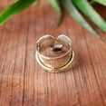 thumbnail image 3 of ELANZAA JEWELS- Adjustable Silver Ring 925 Sterling Multi-Line Open Band | Minimalist Stackable Jewelry for Modern Women, 3 of 4