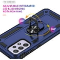 thumbnail image 3 of Case for Galaxy A33 5G Case Full-Body Military Grade Phone Cover with Finger Ring Holder Kickstand Dual Layer Shockproof Protective Shell for Samsung Galaxy A33 5G 6.4" Blue, 3 of 12