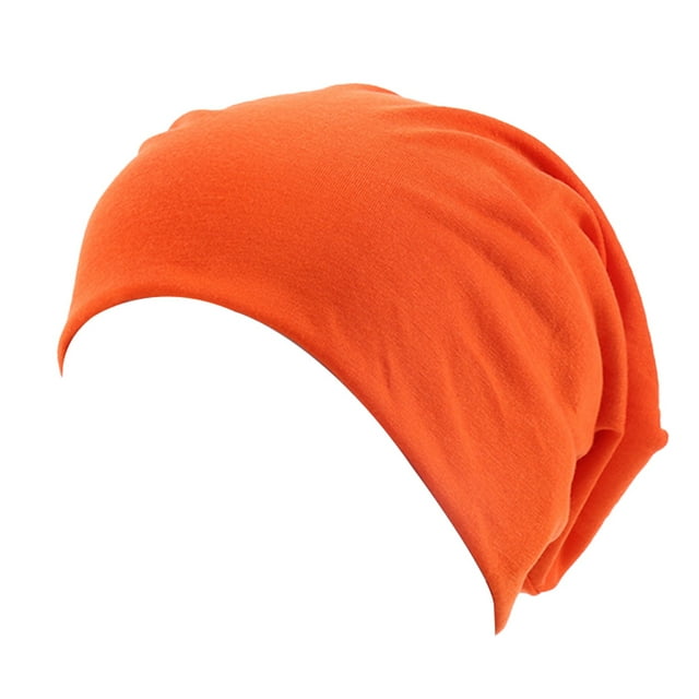 Qarigey Gorros de la gorrita tejida Delicados y cómodos Adornos para la cabeza Gorros elásticos Gorros para adultos Accesorio de ropa para la Sombreros Naranja