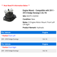 thumbnail image 2 of Engine Mount - Compatible with 2011 - 2012 Dodge Durango 3.6L V6, 2 of 2