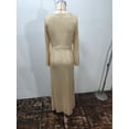 thumbnail image 5 of Shiny V Neck Sequin Long Sleeves Evening Dress (XL, Beige), 5 of 5