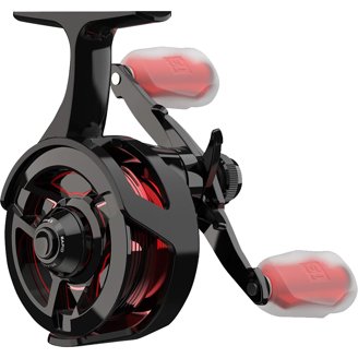 balck betty descent inline ice fishing reel 13 fishing black betty 6061 left hand ice fishing reel - 60612015-lh