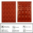 20 Cavity Madeleine Pan, 2Pcs Nonstick Silicone Madeleine Molds, Shell