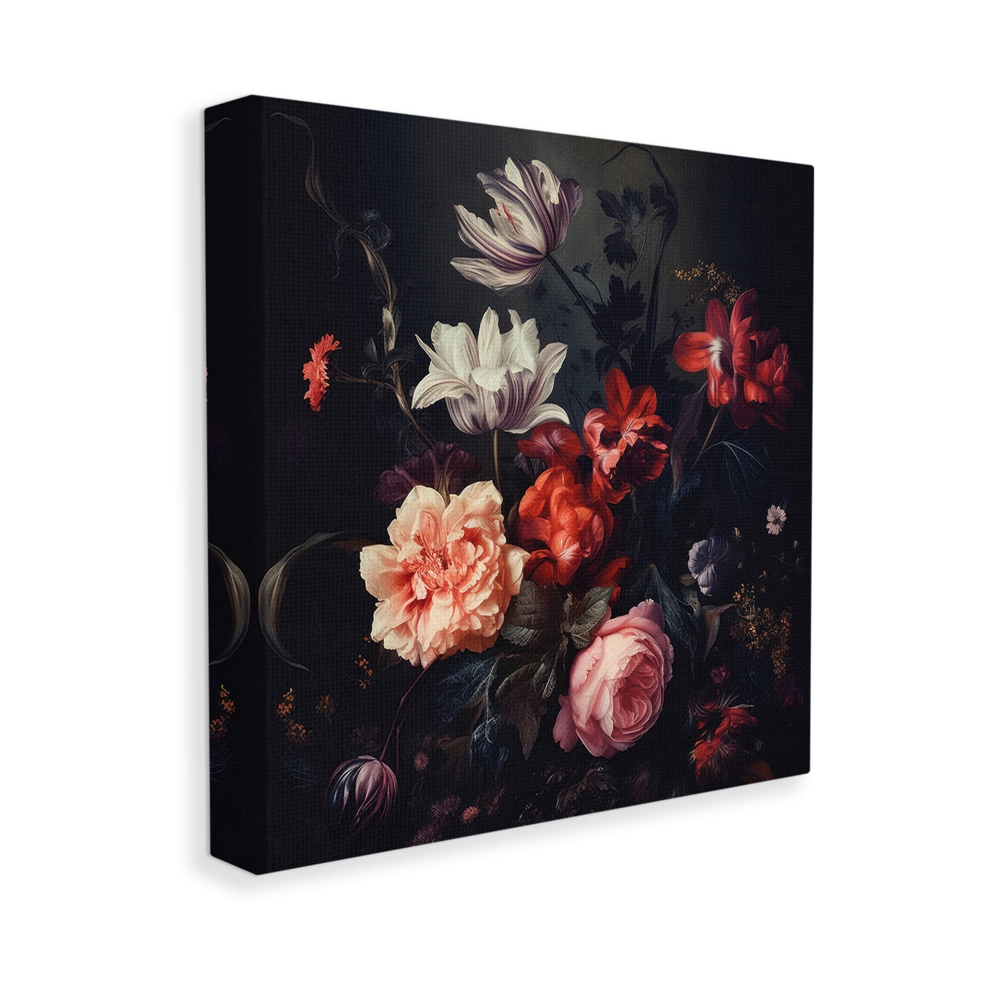 Stupell Industries Victorian Floral Elegance Botanical & Floral Photography Gallery Wrapped Canvas Art Print Wall Art, 17 x 17