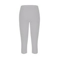 thumbnail image 4 of frariair High Waisted Leggings for Women Capri Cutout Yoga Capris Lightweight Cozy Cropped Pants Solid Soft Pajams Grey, 4 of 4
