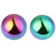 thumbnail image 1 of 2pcs acero inoxidable arco iris mirando globo globo bola colorido bolas de metal, 1 of 5