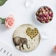 thumbnail image 4 of POGLIP Sunflowers Elephant Set of 6 Round Coaster for Drinks, Absorbent Ceramic Stone Coasters Cup Mat with Cork Base for Home Kitchen Room Coffee Table Bar Decor, 4 of 5