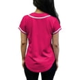 thumbnail image 3 of Lappel Women's Baseball Button Down Jersey College Sports Team Uniforms Size XS to 2XL Short Sleeve Athletic Sports Tee Shirts Made in USA, 3 of 4