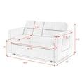 Hommoo Sofa Bed with Pullout Bed, Modern Convertible Chair for Living