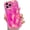 Hot Pink, variant on Case for iPhone 12, Cute Laser 3D Water Ripple Bling Glitter Wave Shape Phone case Luxury Holographic Case for Women Girls Kawaii Girly Case Silicone Protection Cover -Fluorescent Green