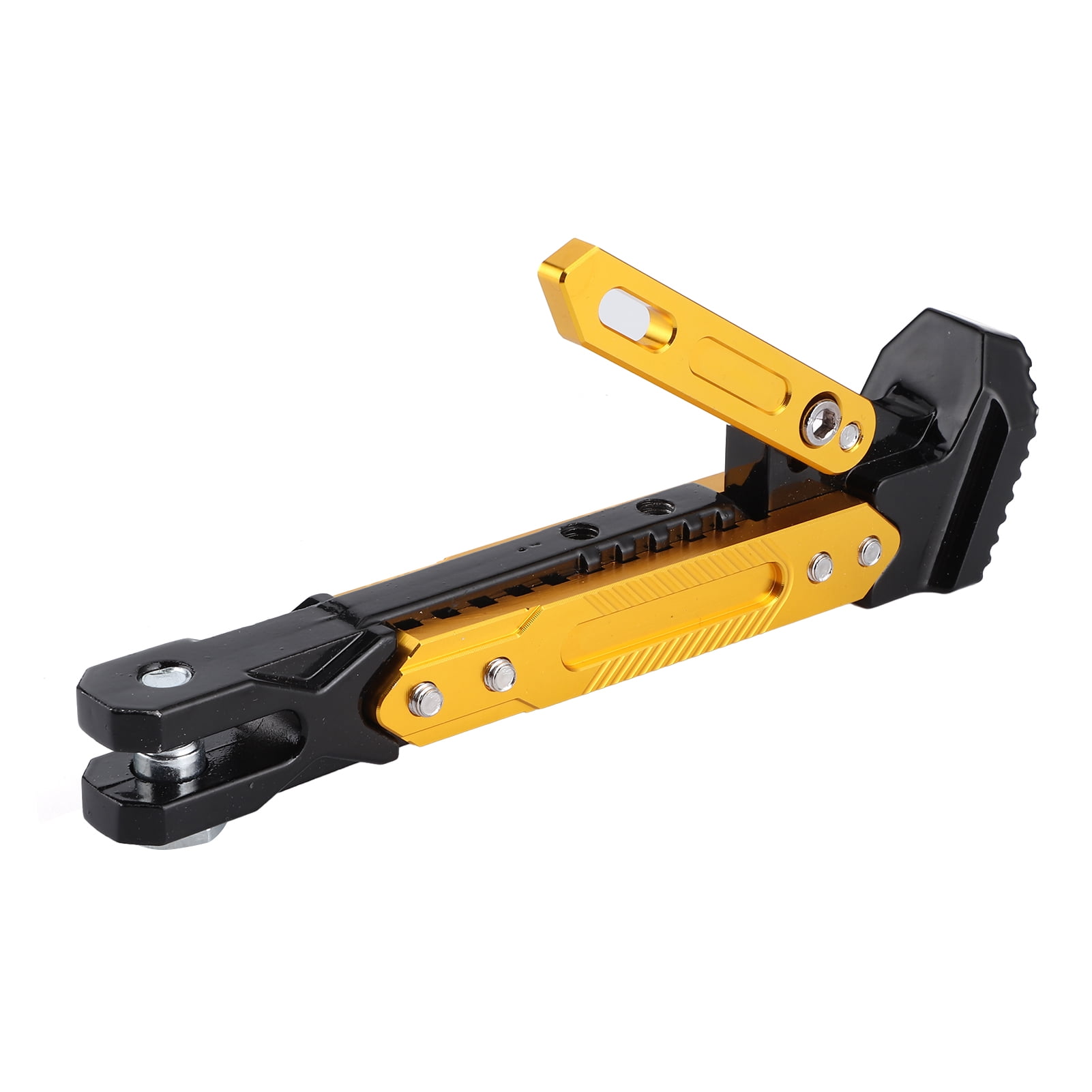 Universal Adjustable Motorcycle Kickstand - CNC Aluminum Alloy Side Stand With Spring (Fits Most Bikes)