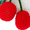 Red Crochet Cherry, variant on Women's Festival Bag Charm, Yellow Crochet Lemon & Beads
