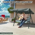thumbnail image 3 of 77" x 43" Patio Swing Canopy Replacement Cover Swing Replacement Canopy Top Cover Garden Outdoor, Canopy ONLY, 3 of 8