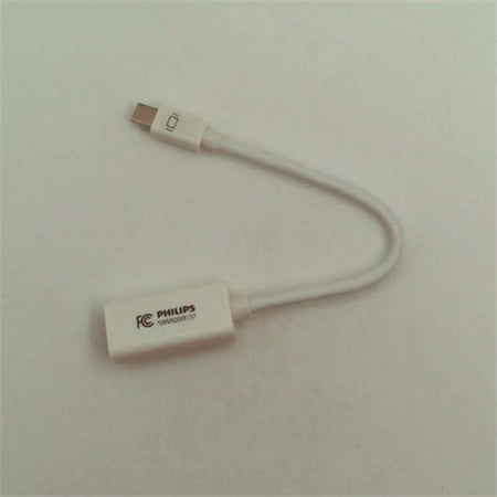 - Refurbished Philips Mini DisplayPort to HDMI Adapter, White Cable, Audio and Video, Full HD 1080p, 4K Ultra HD, Slim Compact Portable Design