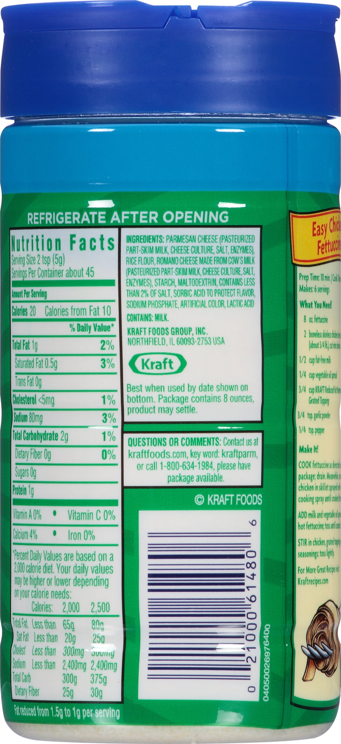 Kraft Parmesan Cheese Ingredients Label Labels Ideas 2019