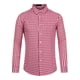 thumbnail image 5 of CAMISAS CHIC para Hombres de Cuadros de Manga Larga con Botones 100% Algodón Camisa de Vestir L Roja Blanca, 5 of 7