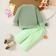 thumbnail image 4 of Outfits Sets for Little Girls Toddler Boys Long Sleeve Floral T Shirt Pullover Tops Plaid Print Pants Fall Winter Clothes 6-12 Months, 4 of 7