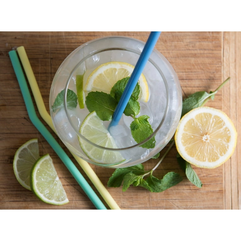 12 Regular Size Reusable Silicone Drinking Straws for