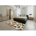 thumbnail image 5 of Ahgly Company Machine Washable Indoor Rectangle Abstract Light Brown Area Rugs, 8' x 12', 5 of 7
