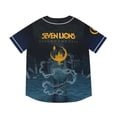 thumbnail image 3 of Seven Lions Merch Beyond The Veil Baseball Jersey Men/Women Casual Thin button Baseball uniform Oil Slick Custom Baseball Jersey, 3 of 7