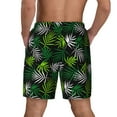 thumbnail image 4 of Balery Tropical Leaves1 Mens Swim Trunks Swim Shorts for Men Quick Dry Inseam Beach Shorts with Compression Liner Pocket-XX-Large, 4 of 9
