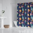 thumbnail image 2 of Dark Blue Mermaid Princess Pattern Shower Curtain 72"x84" ,Bathroom Decorative Shower Curtains Set with 12 Hooks,Modern Waterproof Washable Shower Curtain, 2 of 6