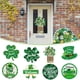 thumbnail image 1 of Letrero para puerta con sombrero verde de cuatro hojas, decoración de porche, fiesta temática del Día Irlandés de SCZ, 1 of 5