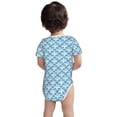 thumbnail image 6 of Rocae Blue Fish Scale Texture for Baby Climbing Clothes Soft Baby Romper for Active Infants Comfortable and Breathable Crawling Jumpsuit Unisex Baby Outfit 2 Years, 6 of 8