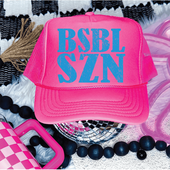 BSBL SZN Neon Pink Unisex Otto Trucker Hat
