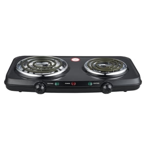 Mainstays Portable Double Burner Hot Plate, 1800W