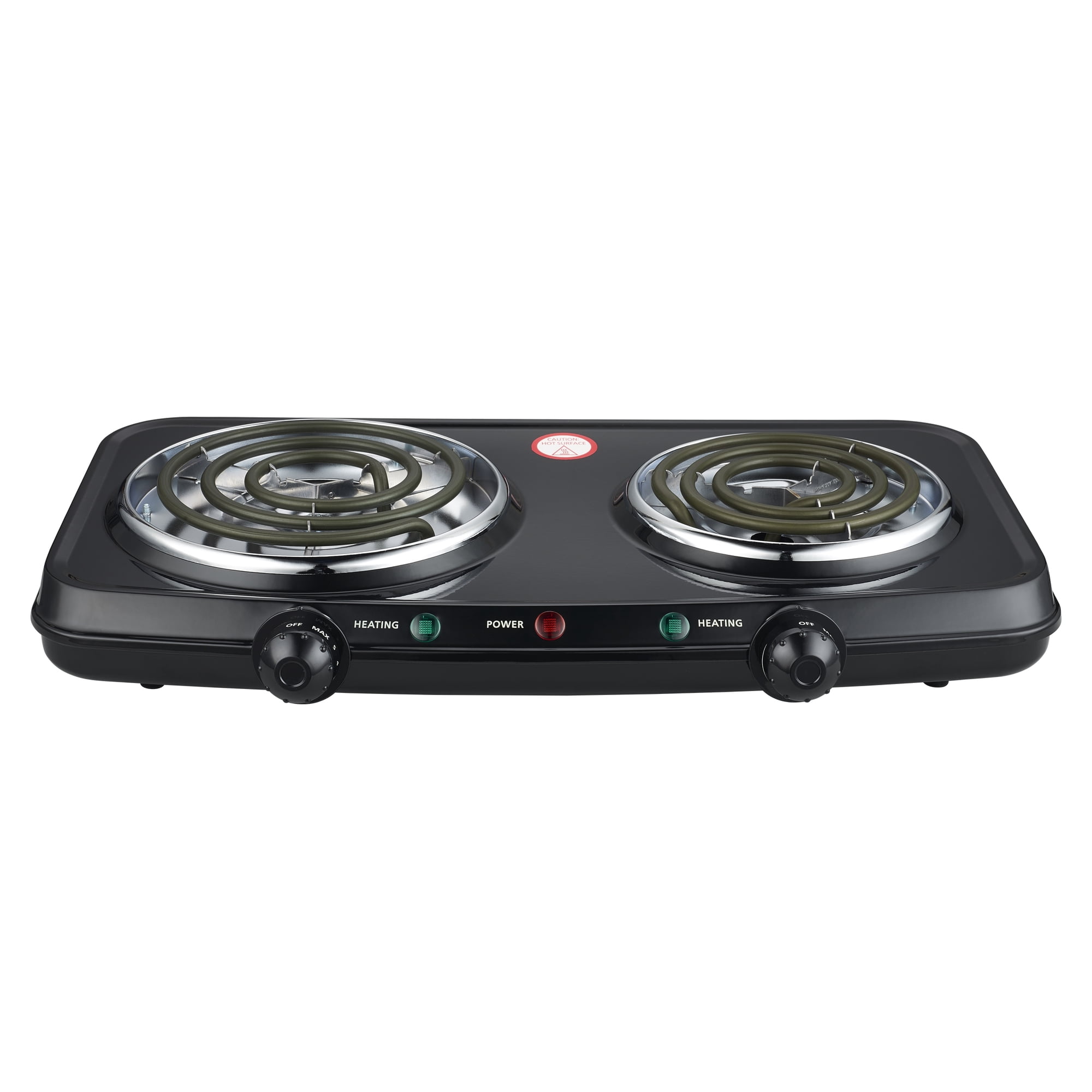 Mainstays Portable Double Burner with Adjustable Temperature Control, 1800W