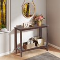 thumbnail image 3 of Acacia Wood Console Table, Entryway Living Longs for Living Room, Indoor Outdoor Furniture (Brown), 3 of 9