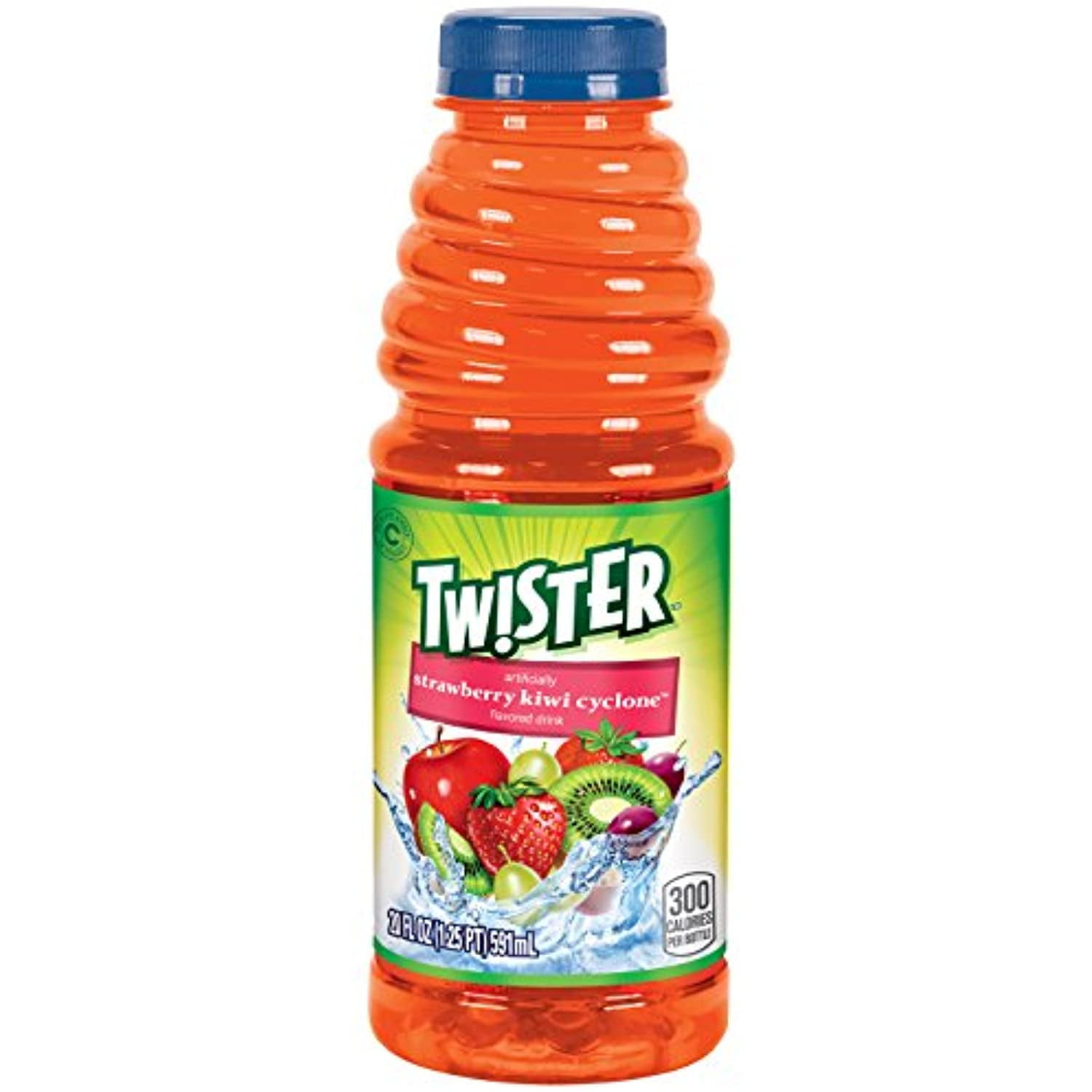 Tropicana Twister Drink, 20 Ounce, 12 Bottles, Strawberry Kiwi Cyclone