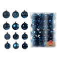 thumbnail image 3 of Adornos de bolas colgantes de Navidad 48 piezas perfecl 6 cm y 4 cm Azul, 3 of 8