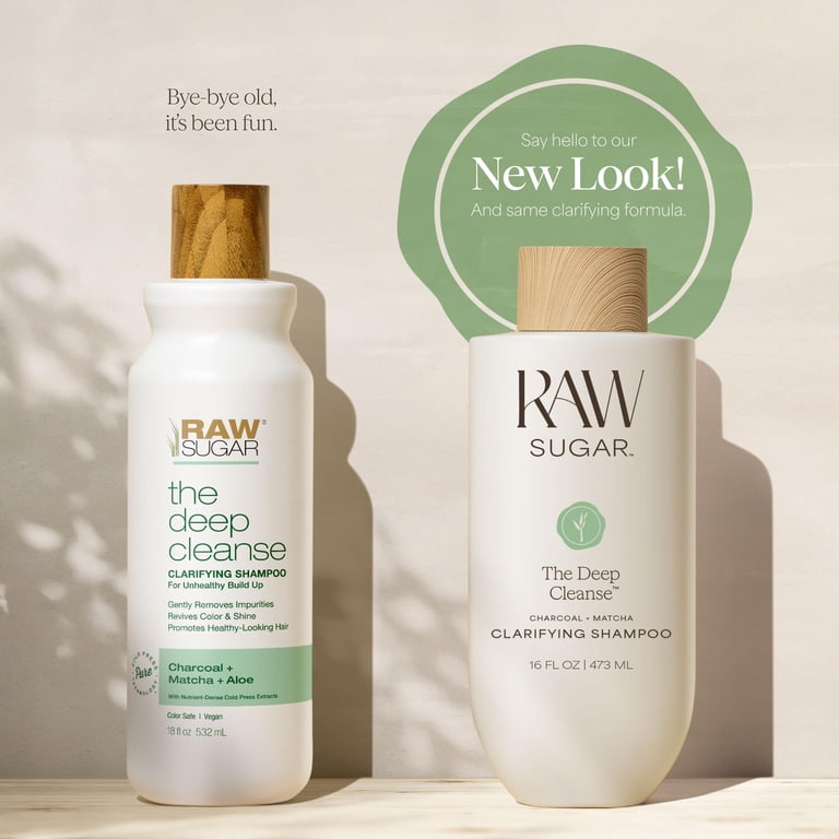 Raw Sugar Deep Cleanse Clarifying Shampoo, Charcoal & Matcha photo 8