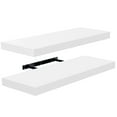 thumbnail image 4 of Sorbus 2 Pack Wood Floating Shelves Wall Hanging Length 24-inch, White, 4 of 9