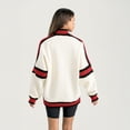 thumbnail image 2 of Women's Gameday Couture White Ohio State Buckeyes Oversized Vivid Turtleneck Sweatshirt, 2 of 5
