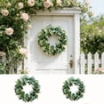 thumbnail image 7 of JHyouerji 14 Inch Eucalyptus Wreaths for Front Door,Artificial Green Leaves Wreath for Summer Spring Greenery Floral Wreath for Wall Outside Decor, 7 of 7