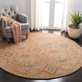 thumbnail image 3 of SAFAVIEH Wyndham Jocelyne Bordered Wool Area Rug, Terracotta, 7' x 7' Round, 3 of 11