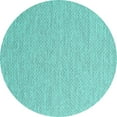 thumbnail image 1 of Ahgly Company Machine Washable Indoor Round Abstract Turquoise Blue Contemporary Area Rugs, 6' Round, 1 of 4