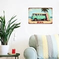 thumbnail image 3 of Retro Beach Van Surfing Metal Tin Sign, Vintage VW Bus Wall Art for Home Bar Garden Porch Bedroom Kitchen Decor, 8 x 12 in, 3 of 6