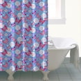 thumbnail image 4 of Blue Butterfly Flower Pattern Shower Curtain 84"x72" ,Bathroom Decorative Shower Curtains Set with 12 Hooks,Modern Waterproof Washable Shower Curtain, 4 of 6