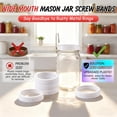 thumbnail image 2 of Plastic Mason Jar Rings Wide Mouth – Reusable Canning Bands Replacement for Metal Rings, Easy Grip Non Slip Edge, Rust Free Screw Bands for Mason Jars(6 Pcs), 2 of 7