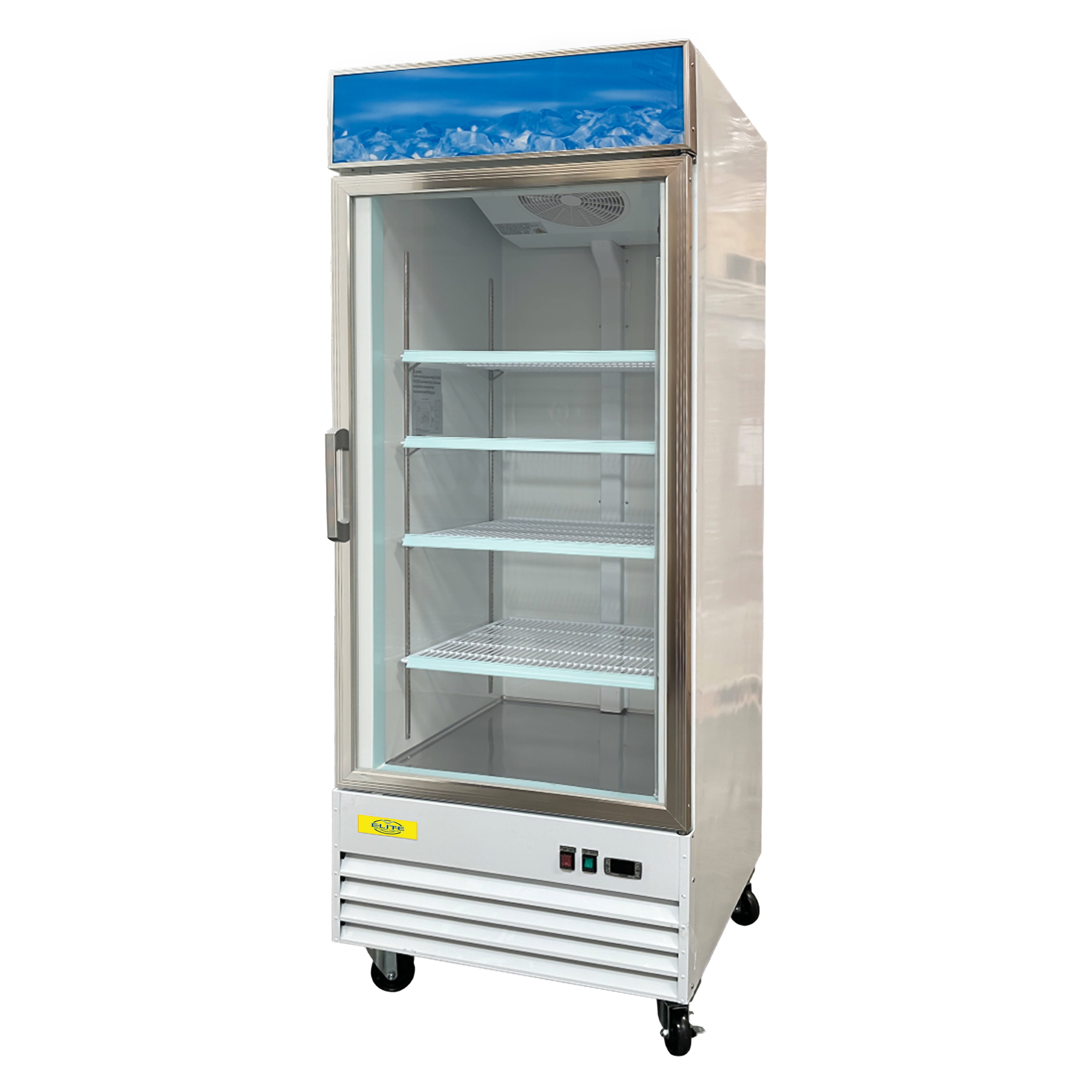 31 in. Single Glass Door Food Merchandiser Commercial Freezer, 23 cu. ft.