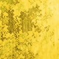 thumbnail image 1 of Ahgly Company Indoor Square Solid Yellow Modern Area Rugs, 5' Square, 1 of 4
