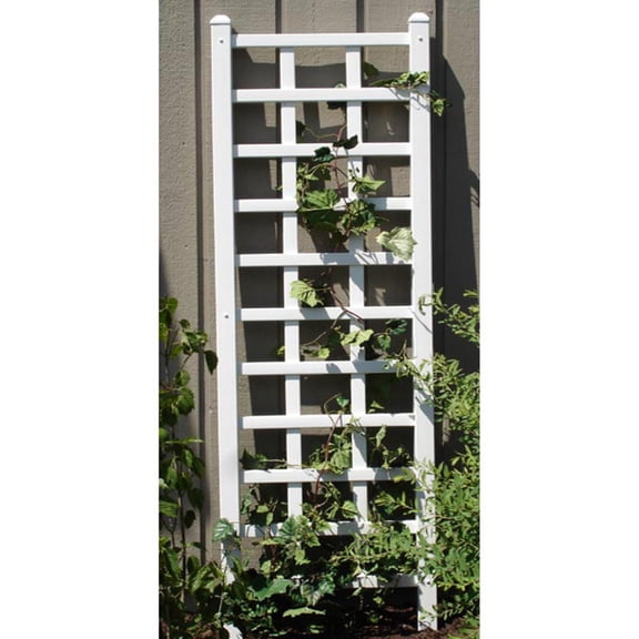 DuraTrel Providence 22" x 75" White Vinyl Wall Trellis