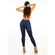 thumbnail image 5 of Jeans Dama básico Mezclilla Pantalón Dama Push Up Skinny Azul oscuro 3 SB4284, 5 of 6