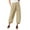 Khaki, variant on Boho Wide Leg Trousers Solid Color Cotton Comfort Elastic Waist Loose Harem Pants for Women Spring Summer Beach Yoga Trousers Black S